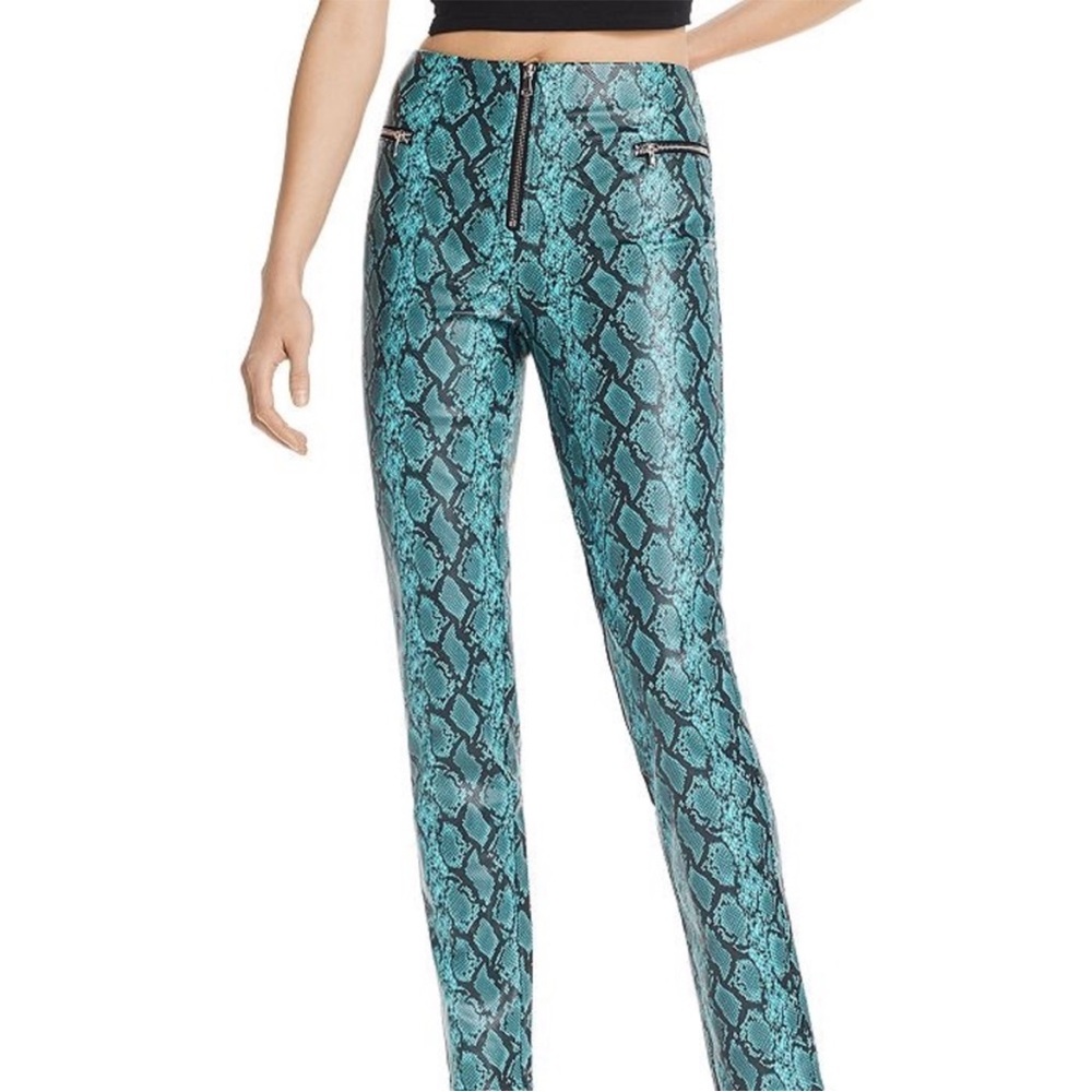 Tiger Mist Snakeskin Print Pants - Blue
